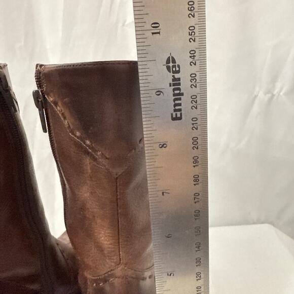 Eddie Bauer Boots Womens 7 M Ankle Wingtip Brown Leather Brazil Western Snip Toe - Picture 8 of 11